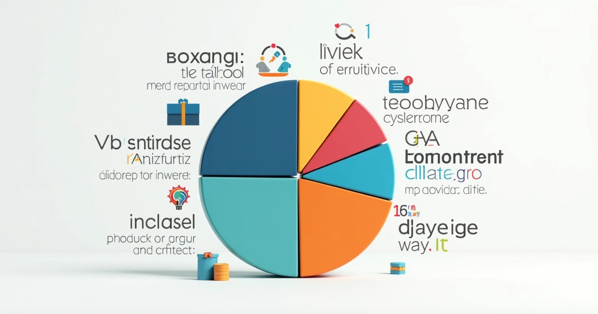 Gráfico colorido representando diferentes fontes de renda digital. 