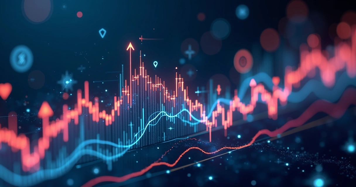 Diversificação de mercados em gráfico moderno 