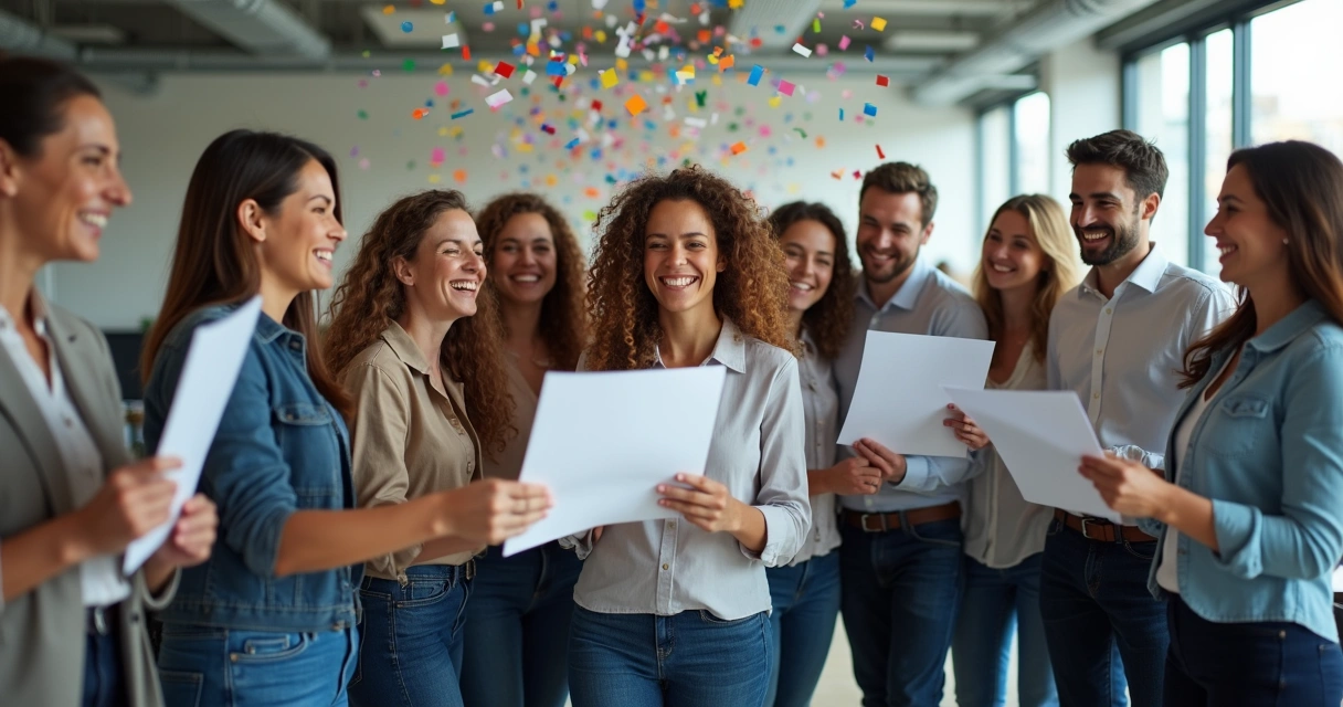 People celebrating after winning immigration lottery 
