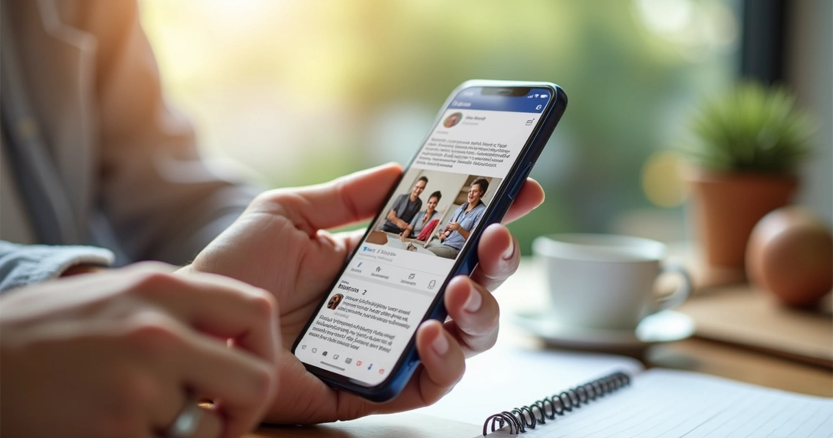 Post em grupo do Facebook mostrando clínica odontológica real, humanizada, com fotos do consultório 