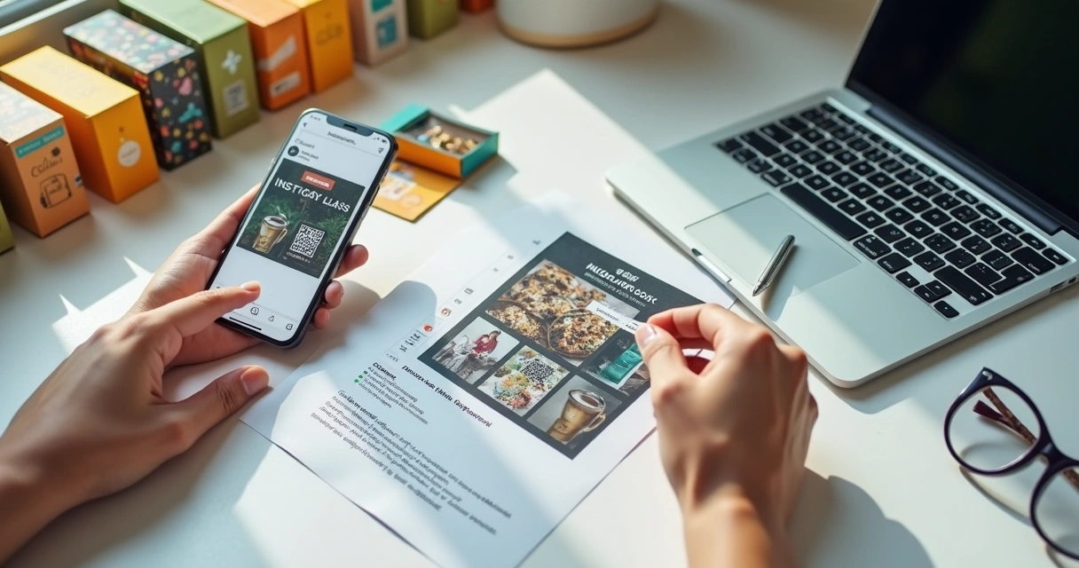 Divulgação de loja virtual com Instagram e QR Code 
