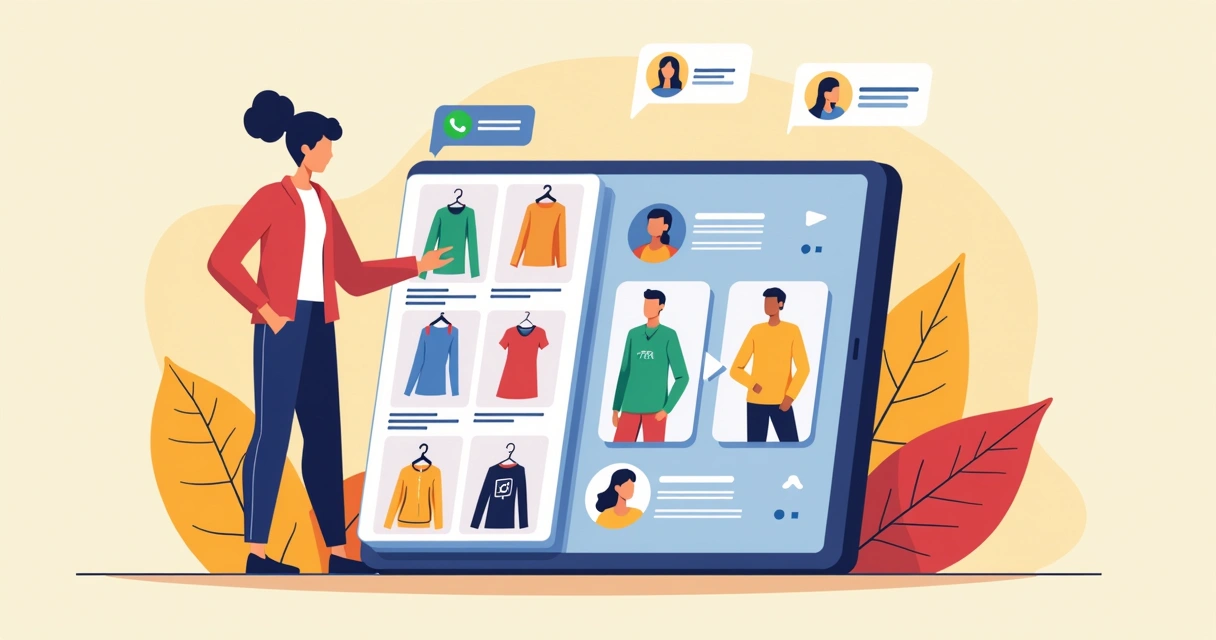 Divulgação de loja de roupas nas redes sociais com catálogos e artes personalizadas 