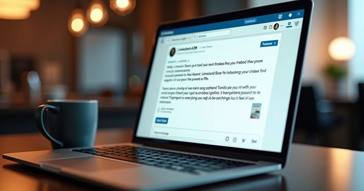 Mensagem personalizada em tom amigável enviada via LinkedIn para lead B2B 
