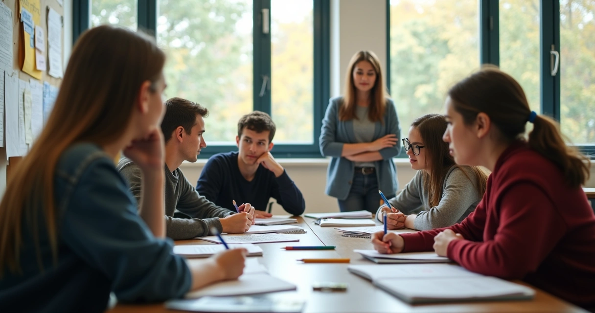 Docente observando interacciones en un aula