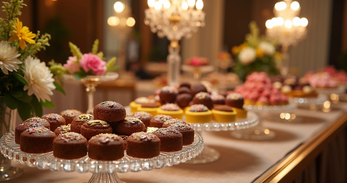 Doces brasileiros variados apresentados de forma elegante em evento nos EUA 
