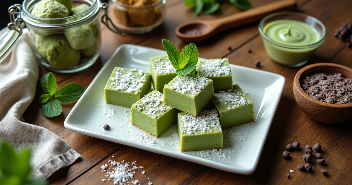 Doces caseiros com moringa em mesa rústica de madeira 