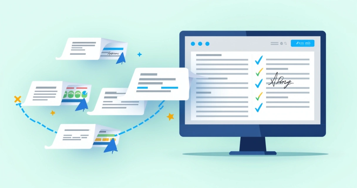 Document workflow templates for electronic signatures.