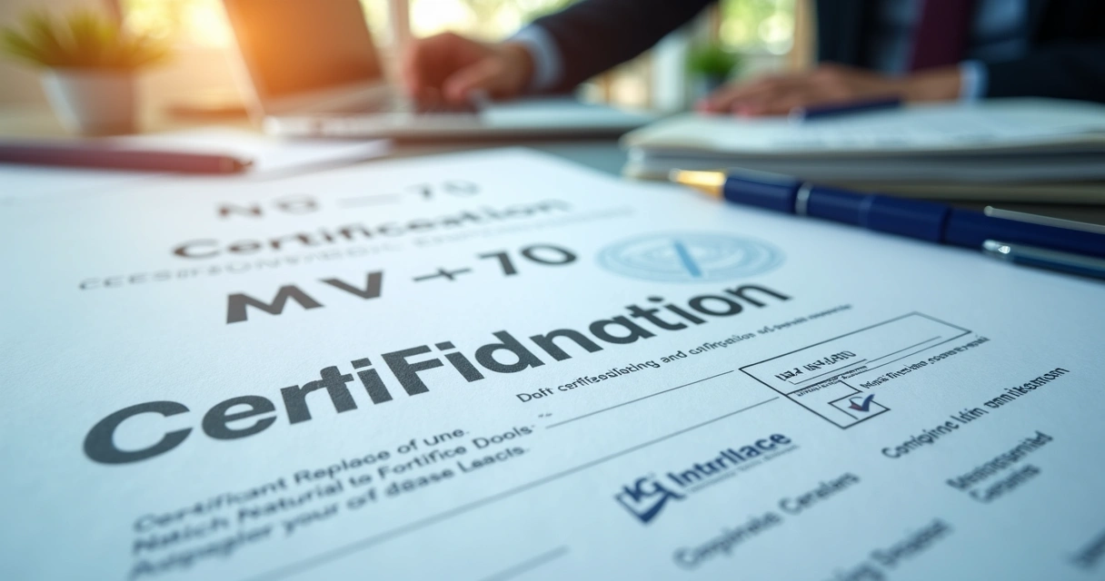 Certificados de NR-10 organizados sobre mesa, evidenciando conformidade para auditoria
