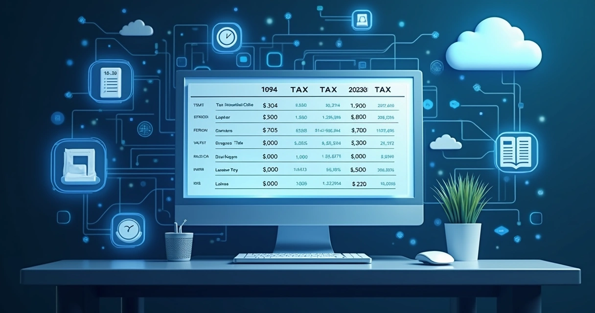 Interface digital com tela de emissão de documentos fiscais detalhando tributos 