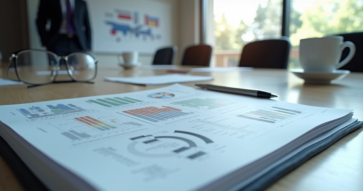 Manual de documentação de processos industriais aberto na mesa. 