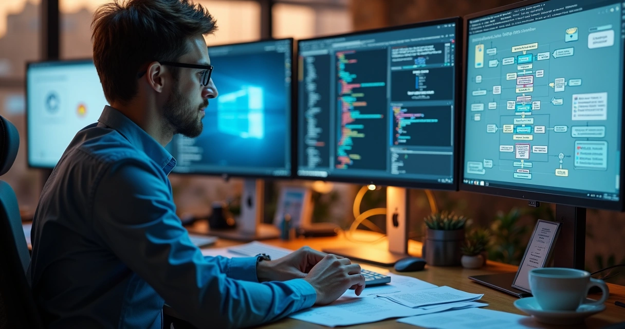 Profissional documentando soluções de vendas e integrações 