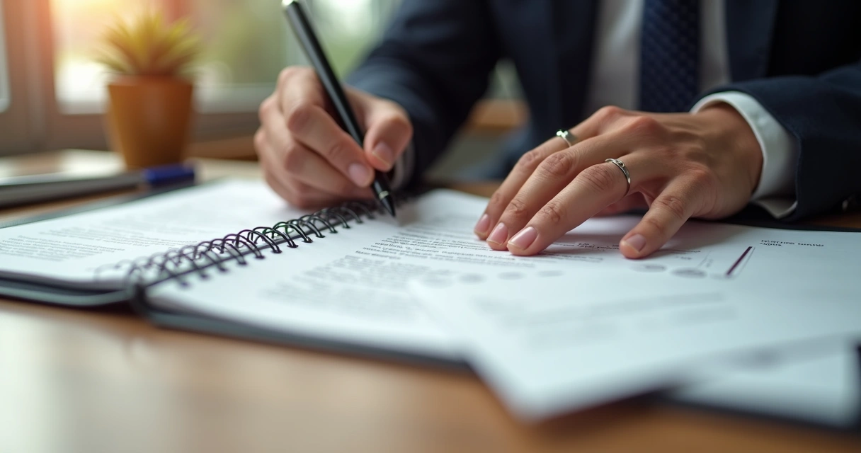 Documentos sendo analisados para regularizar imóvel via usucapião