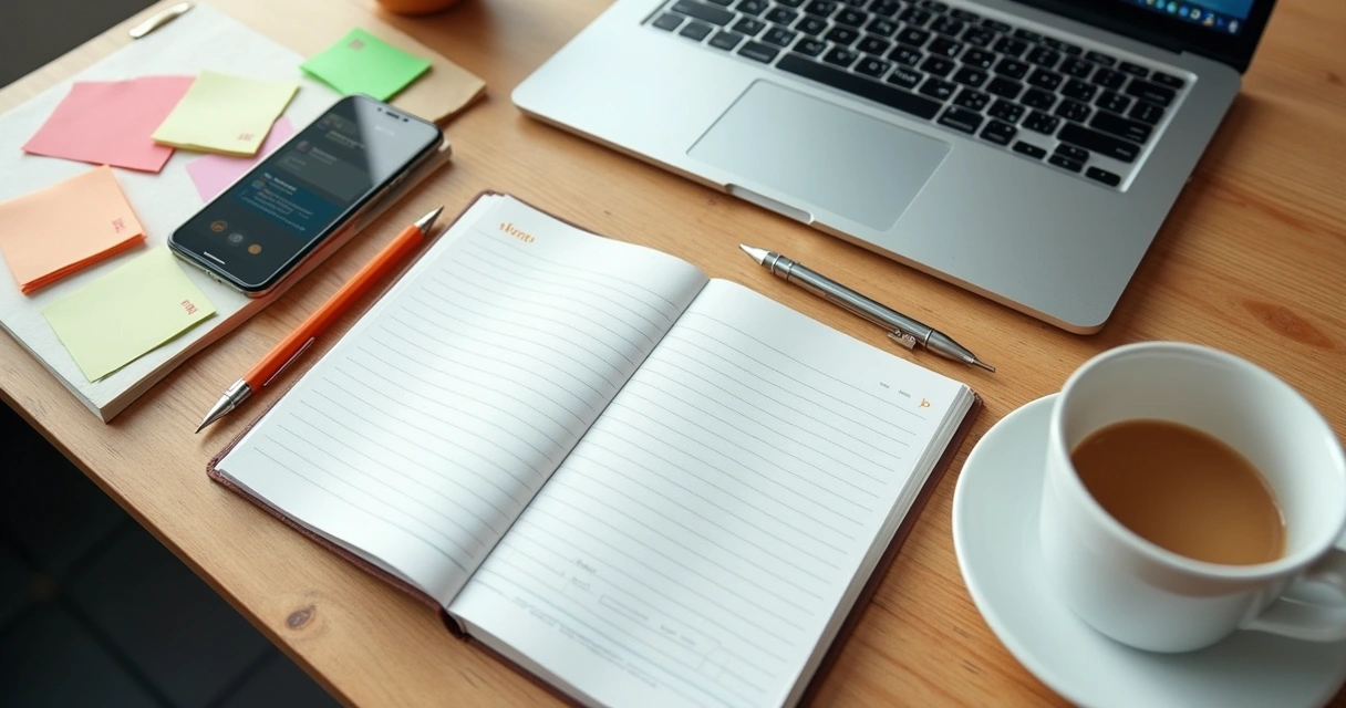 Shared notes and follow-up messages after a team meeting