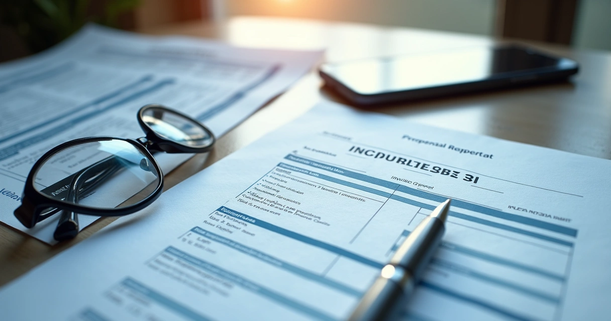 Documentos médicos e carteira de trabalho sobre mesa 