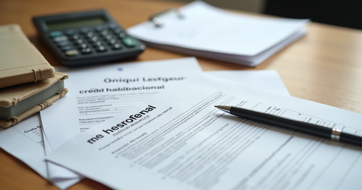 Documentos sobre uma mesa para análise de crédito habitacional 