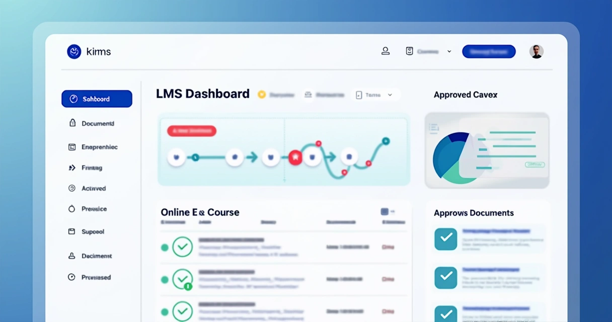 Lista digital de documentos aprovados em sistema LMS para treinamento online