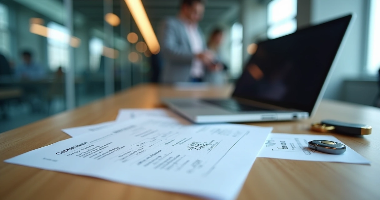 Contratos empresariais organizados com assinaturas digitais 