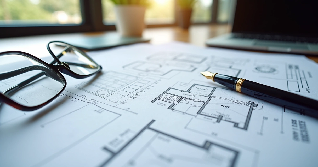 Documentos essenciais para avaliação de imóvel sobre mesa organizada 