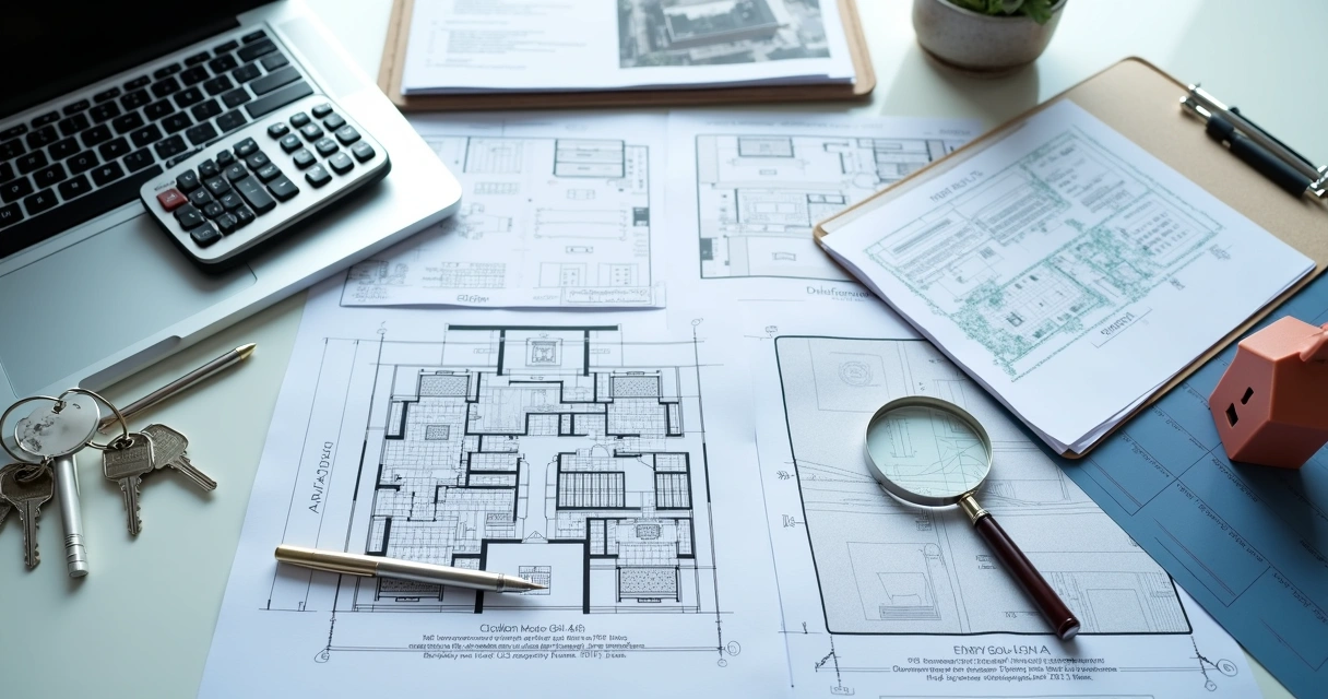Documentos e planta de avaliação imobiliária