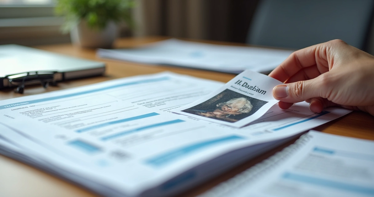 Documentos organizados para perícia médica do INSS