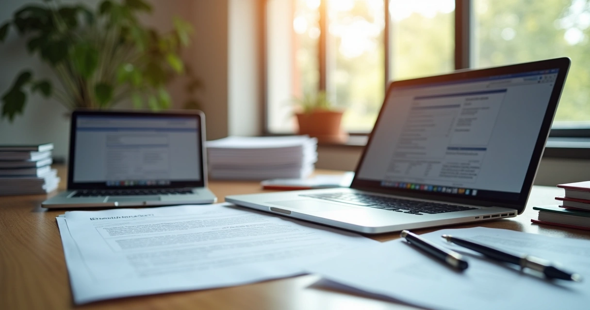 Documentos digitais organizados para requerimento INSS