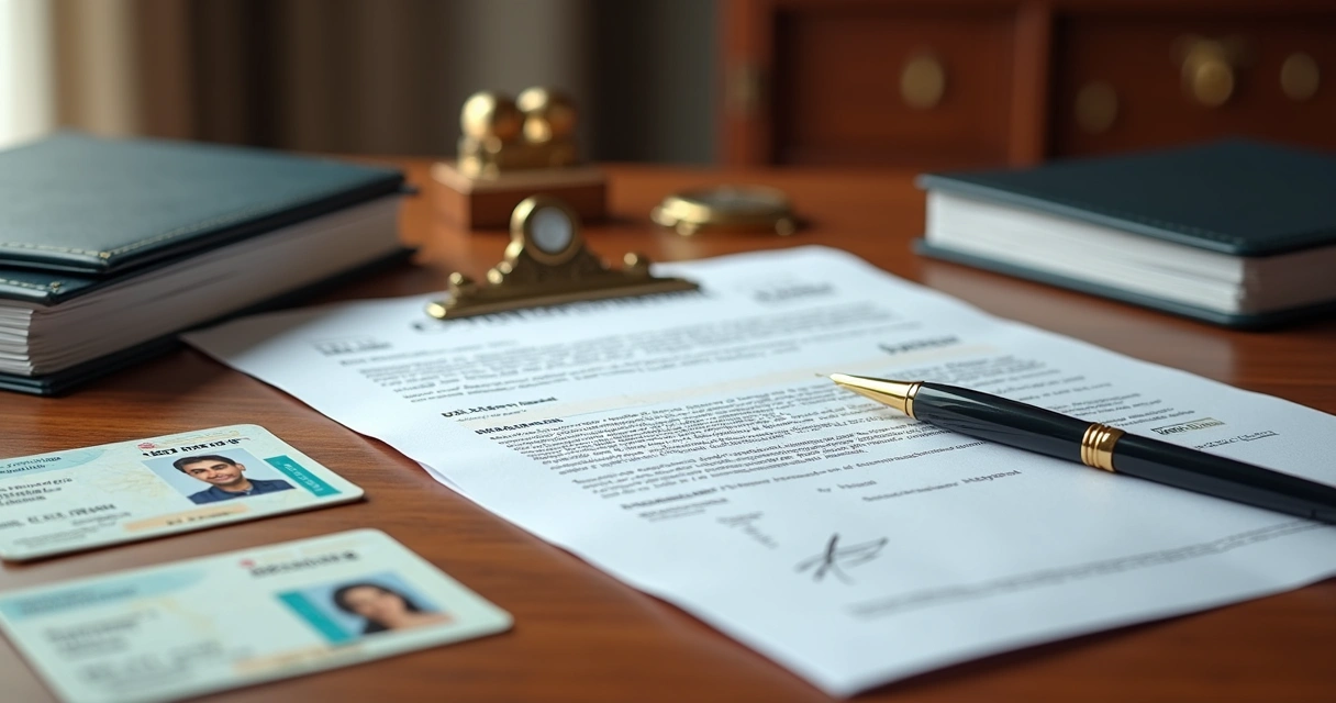 Documentos organizados para registro em cartório 