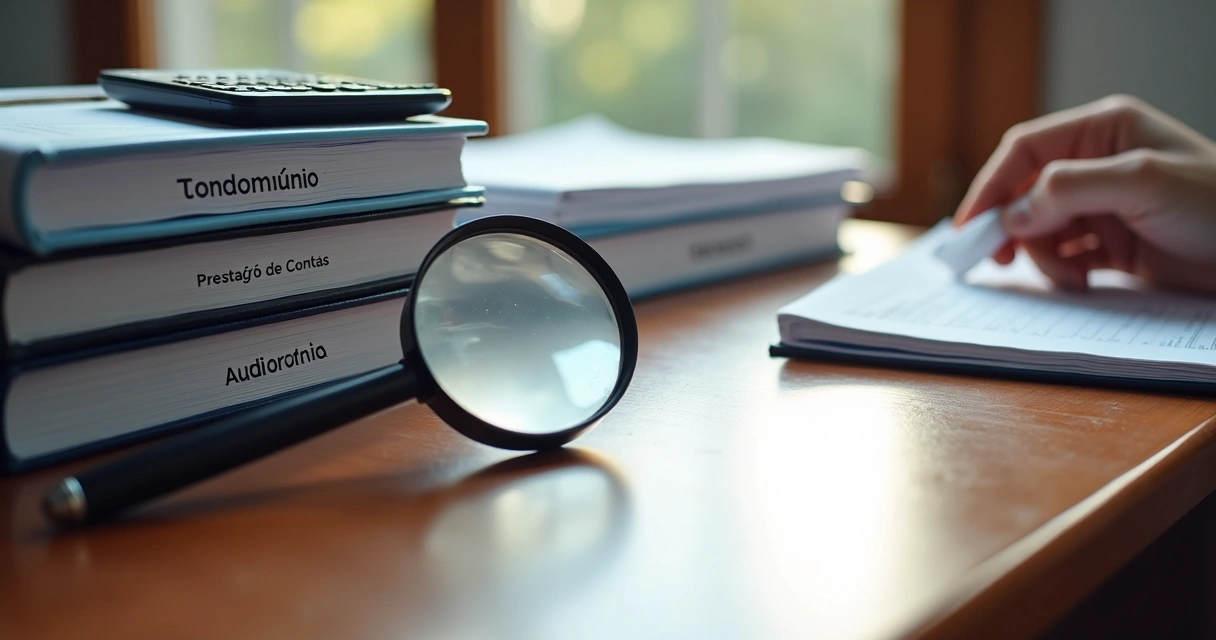 Documentos de condomínio organizados e revisados 