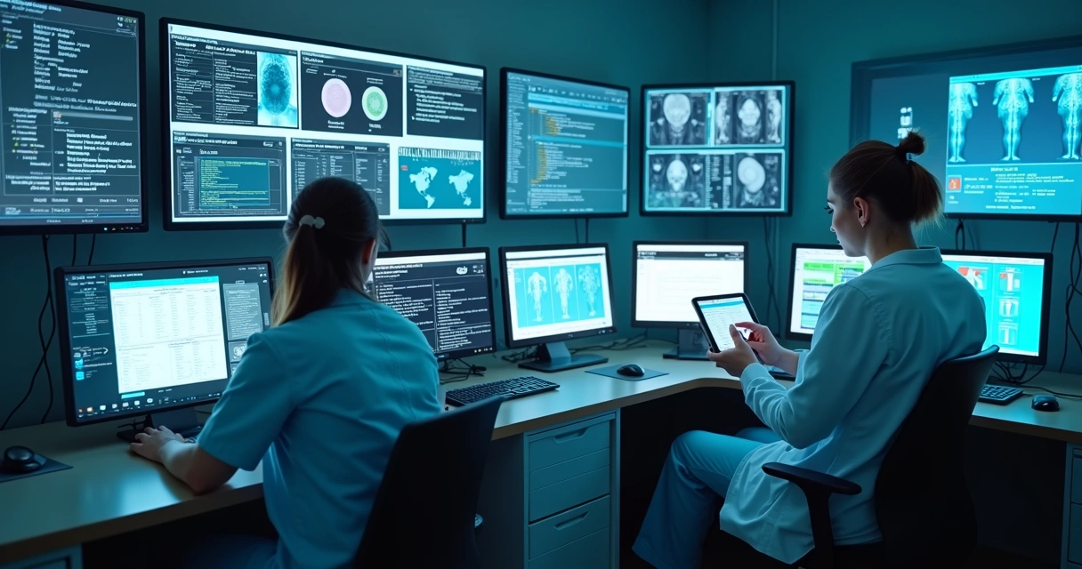 Tela com prontuário eletrônico hospitalar em destaque