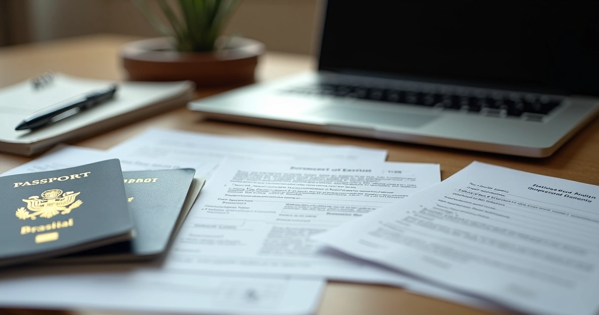 Como abrir empresa nos EUA: passo a passo para brasileiros 1 Documentos para empresa nos EUA dispostos em uma mesa