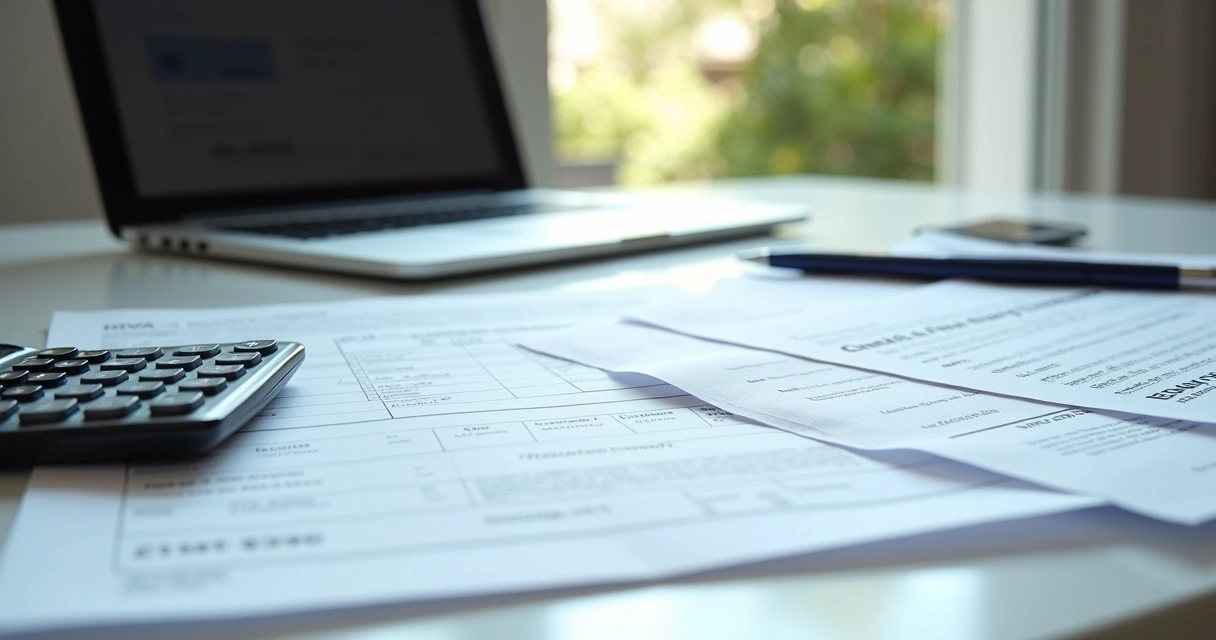 Documentos organizados para financiamento imobiliário 