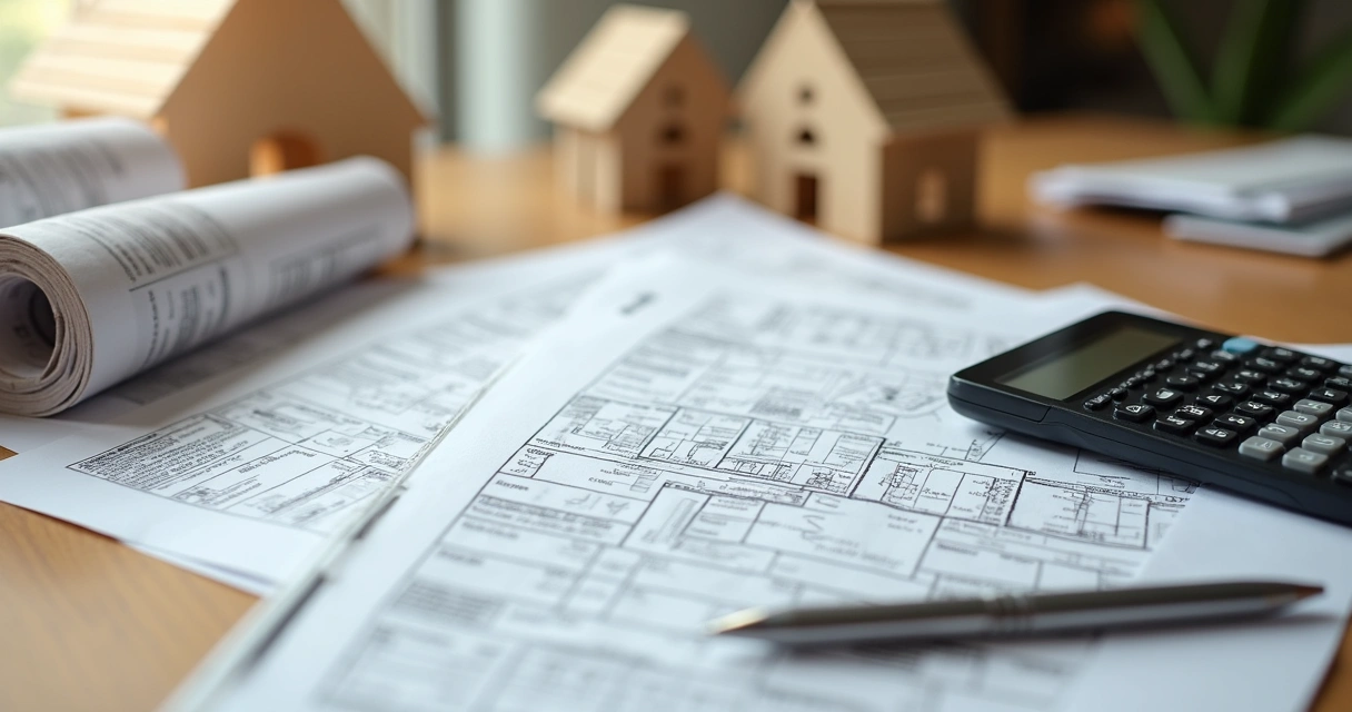 Documentos organizados sobre uma mesa, prontos para financiamento imobiliário. 