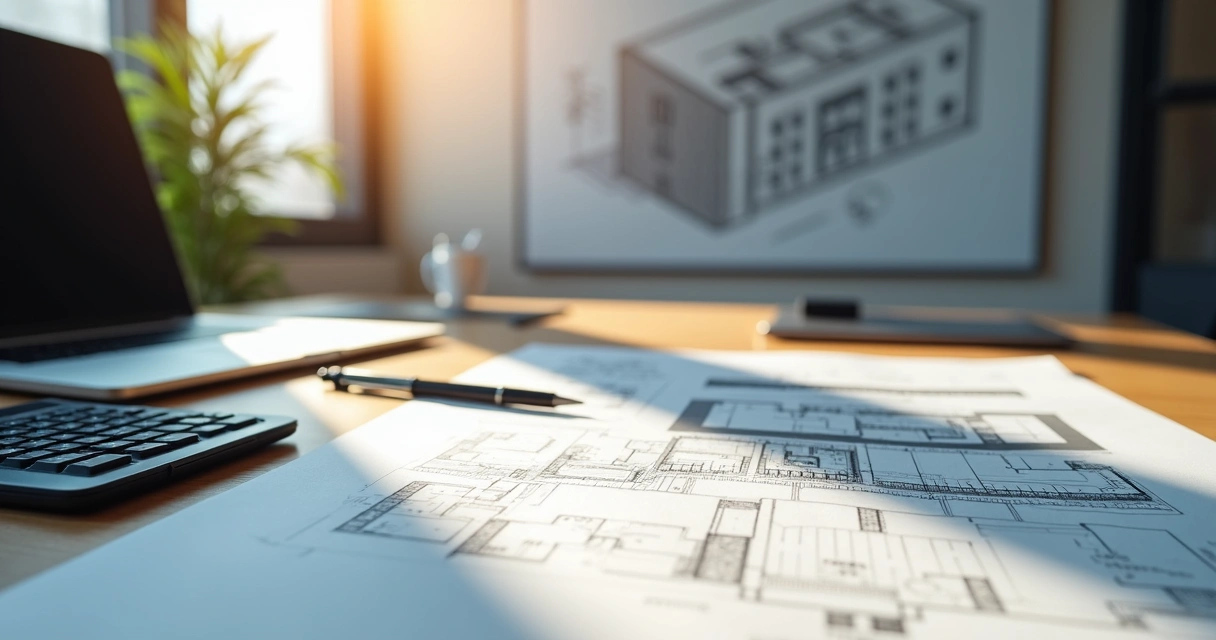 Documentos na mesa, representando análise para regularização imobiliária 