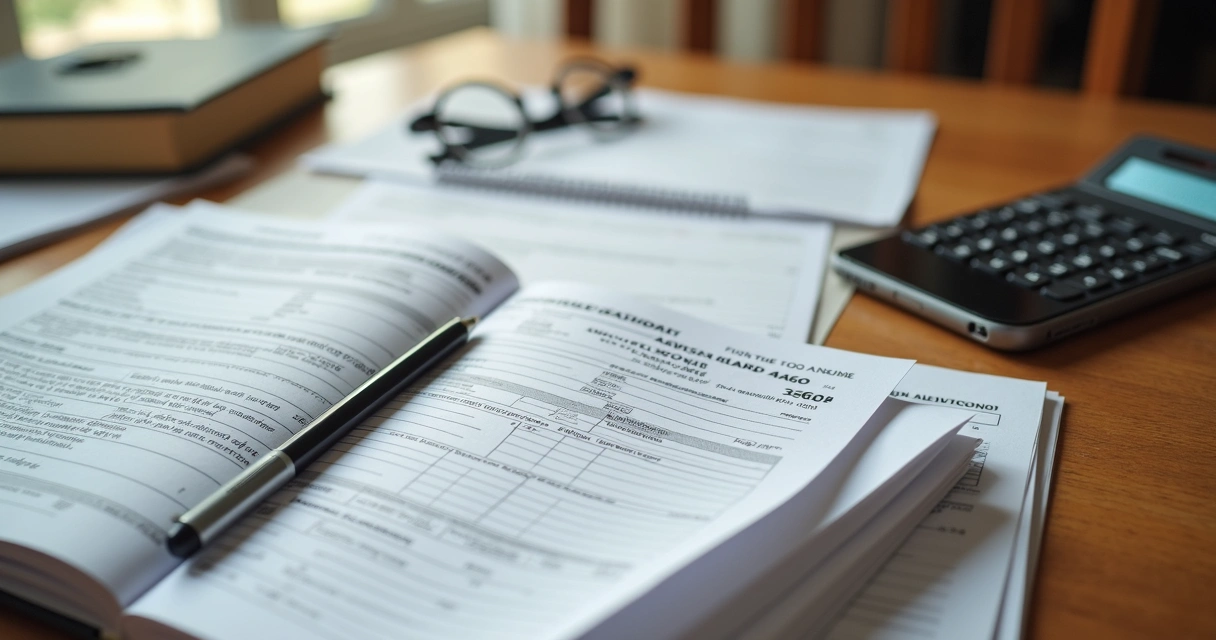 Documentos de aluguel organizados para imposto de renda 