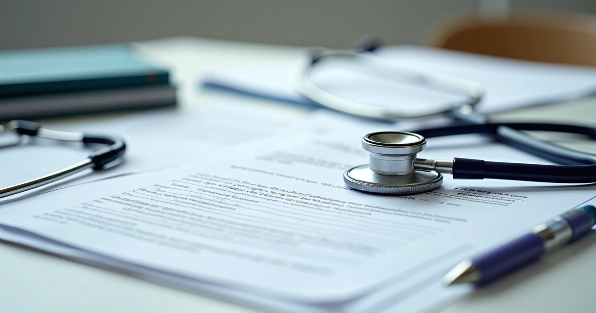 Documentos organizados para pedido de benefício no INSS.