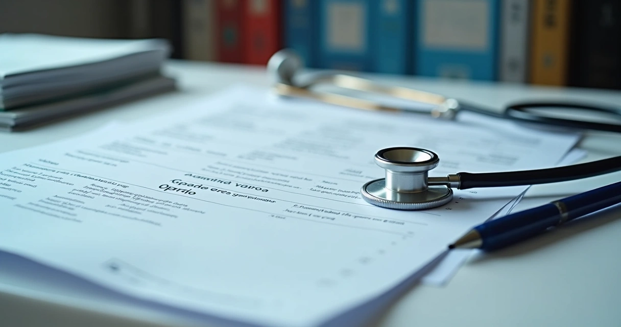 Documentos médicos e laudo detalhado 