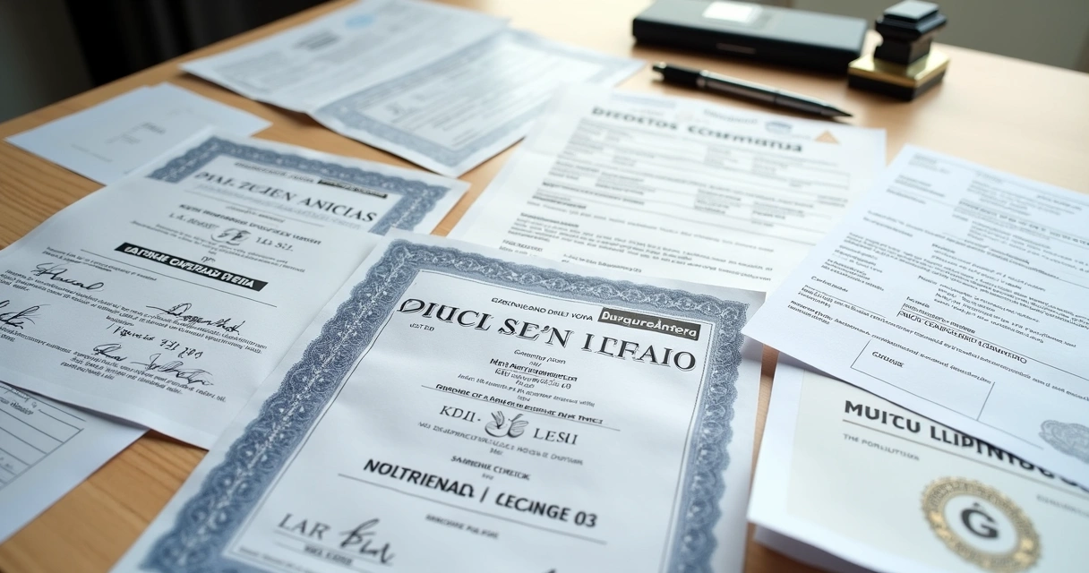 Documentos oficiais e traduções juramentadas lado a lado 
