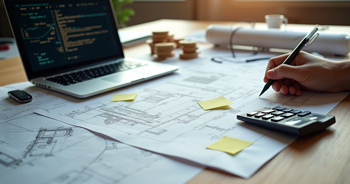 Mesa com documentos periciais e material técnico para análise 