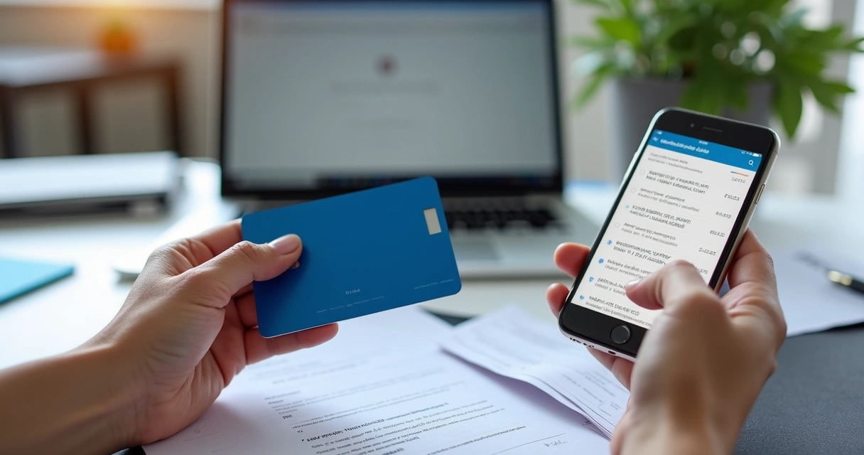 Pessoa segurando documentos de trabalho e carteira profissional 