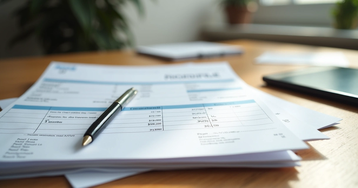 Documentos organizados para solicitação de reembolso de plano de saúde 