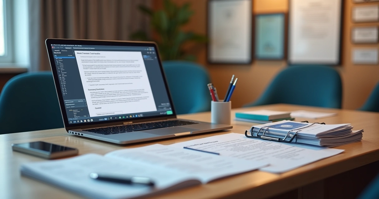 Documentos médicos e escalas de plantão organizados numa mesa 