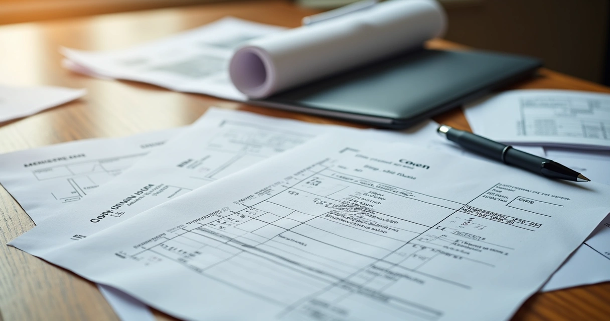 Documentos e formulários organizados para regularizar imóvel 