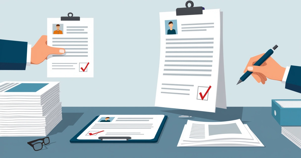 Documentos organizados sobre uma mesa para análise de seguro de vida 