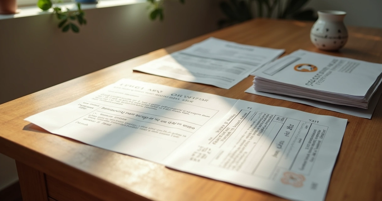 Documentos e carteira de trabalho sobre a mesa 