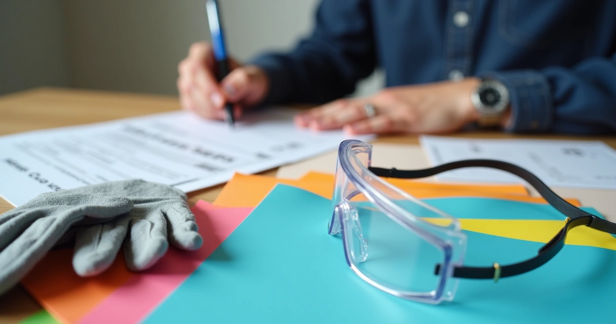 Pilha de documentos para segurança do trabalho 