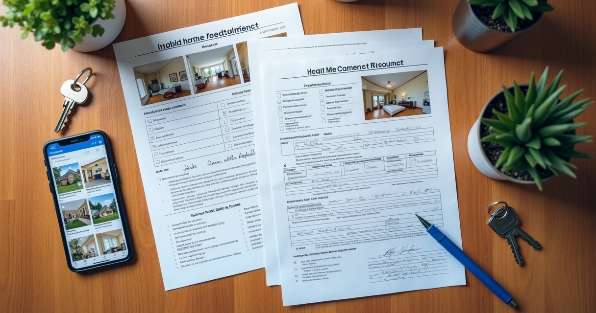 Laudo de vistoria com fotos e checklist sobre mesa