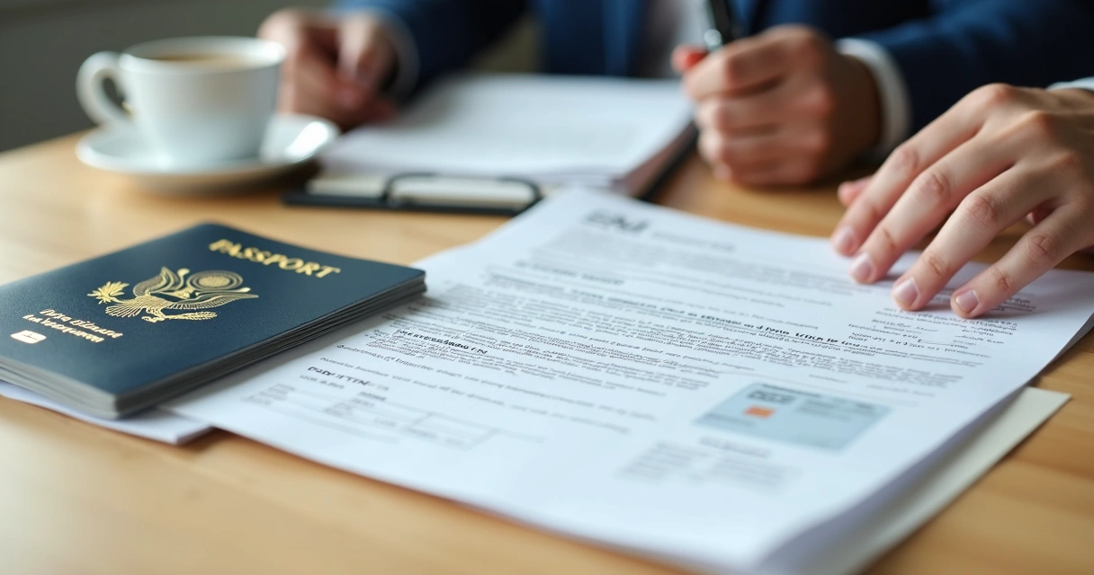 Stack of ID and ITIN documents on table 
