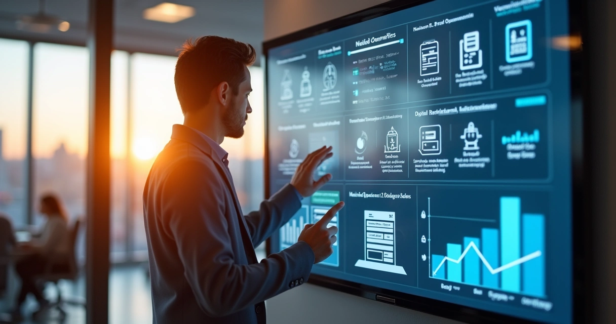 Painel digital mostrando domicílio tributário eletrônico unificado