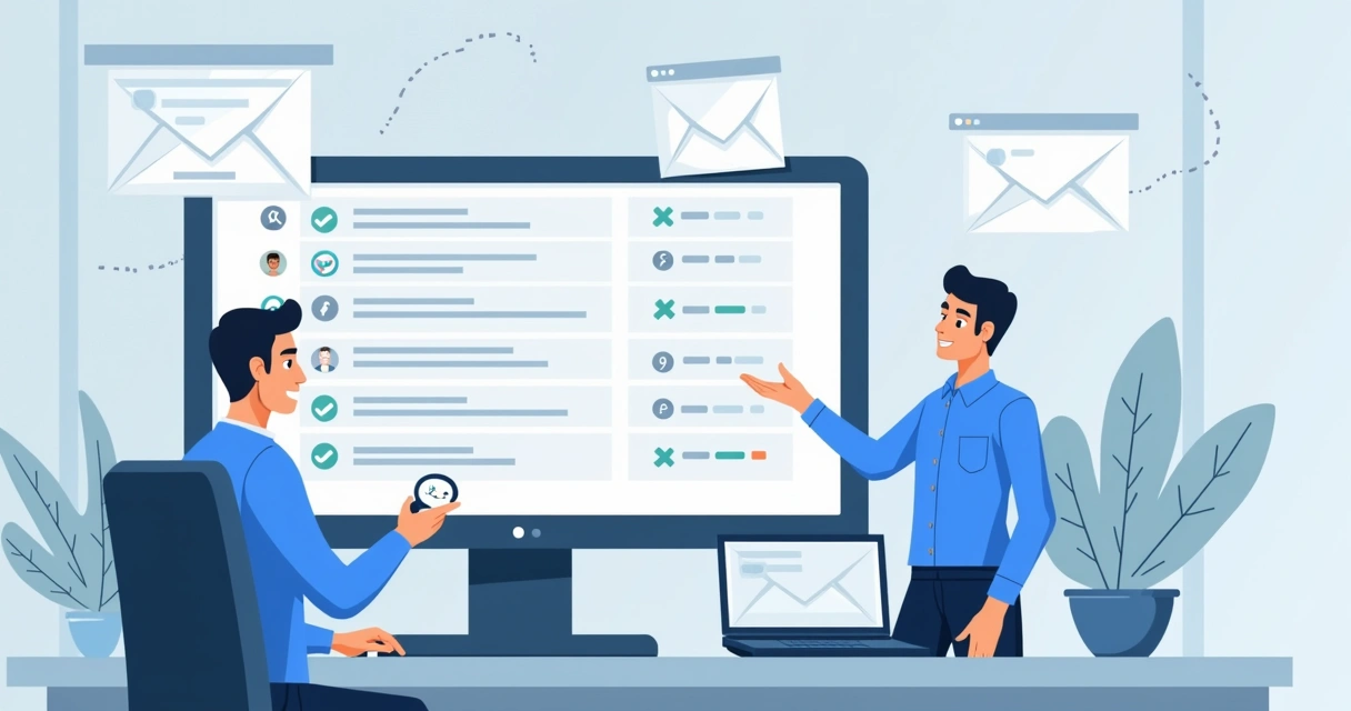 Imagem ilustrativa de caixa de entrada com endereços de email personalizados 