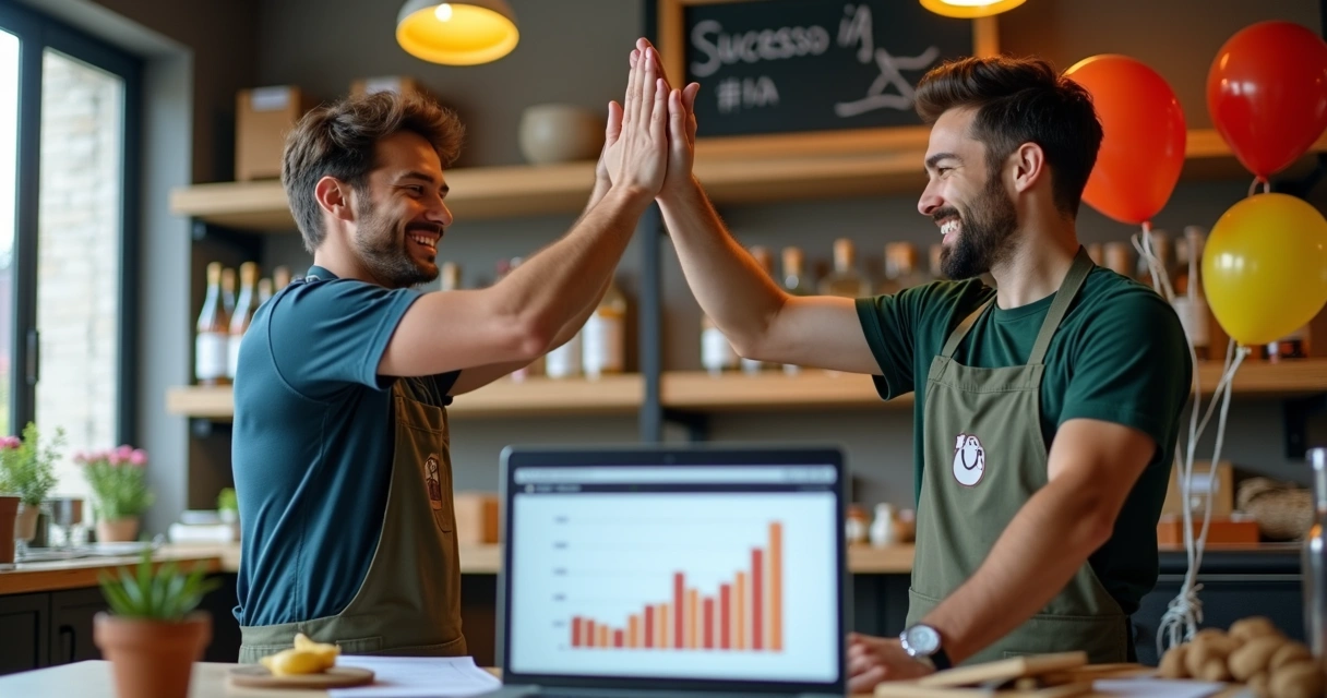 Donos de pequenas empresas comemoram bons resultados 