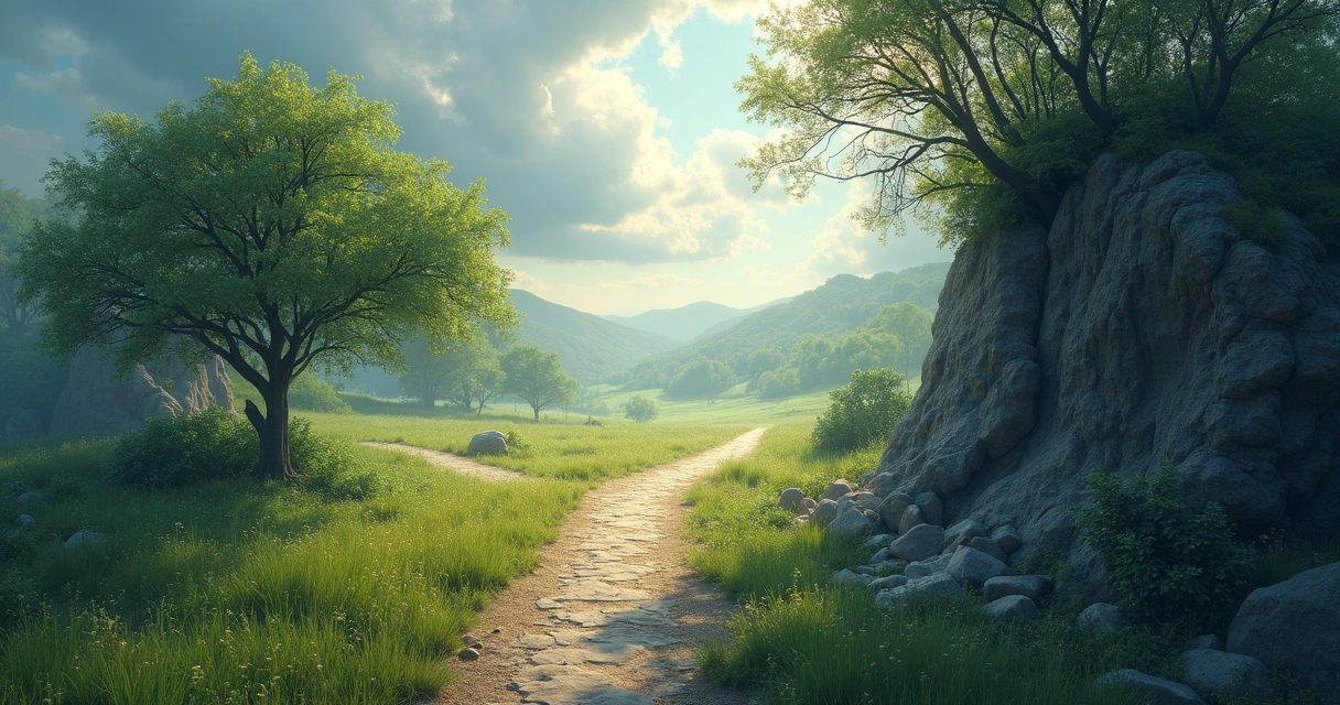 Ilustración de dos caminos divergentes representando la gestión emocional 